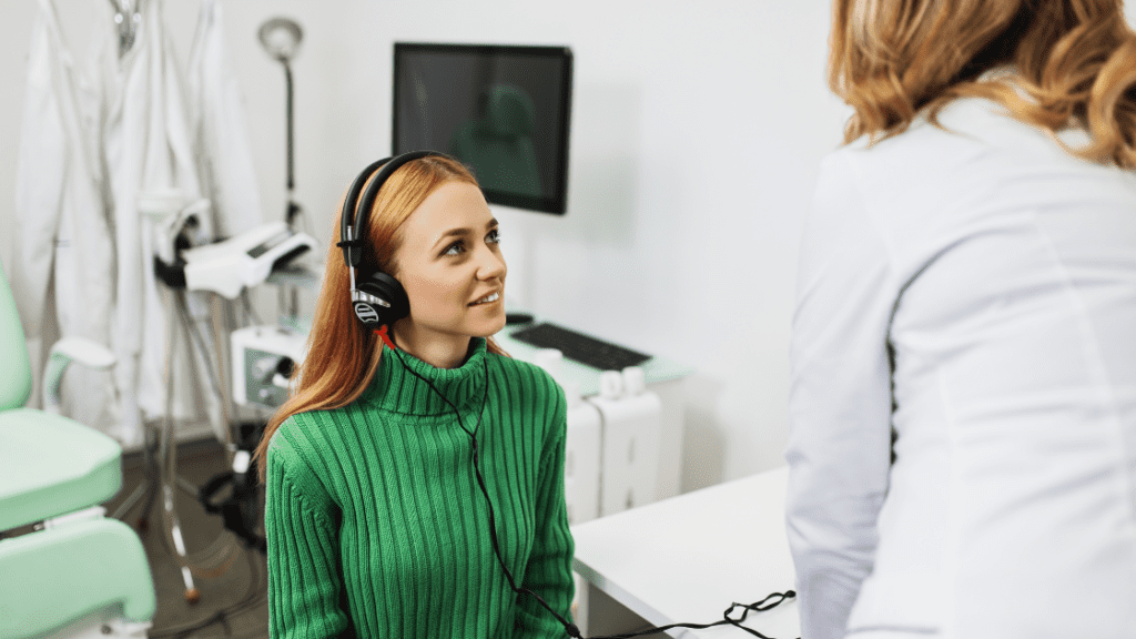 consulta para check-up auditivo com audiometria