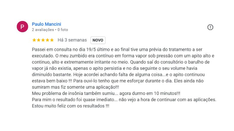 depoimentos paciente therapy zumbido